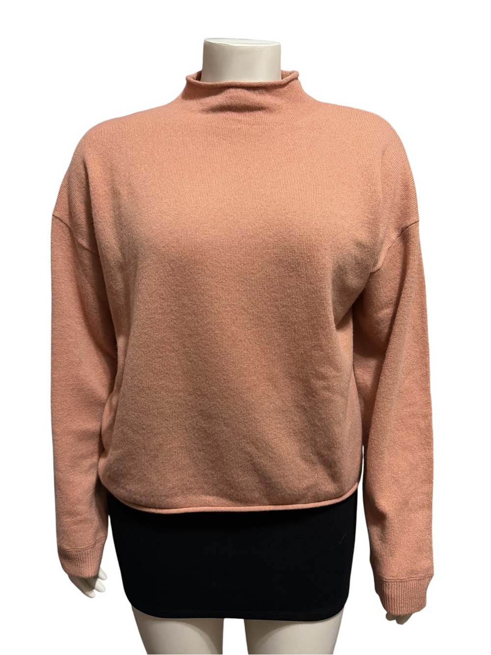NWT Antonio Melani XL Jessica Mock Neck Cashmere Sweater Long Sleeves  Mousse